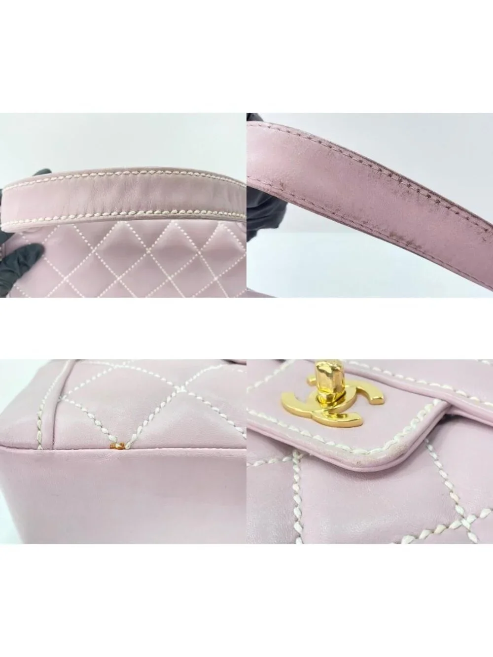 Chanel Handbag Quilted Pink